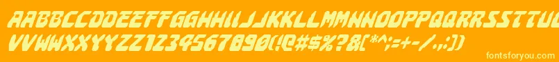 Astropolisci Font – Yellow Fonts on Orange Background