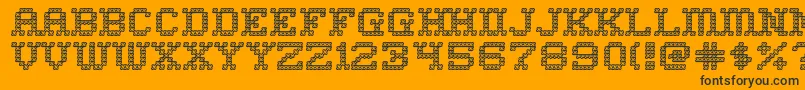 Шрифт HomeSweetHomeOutline – чёрные шрифты на оранжевом фоне
