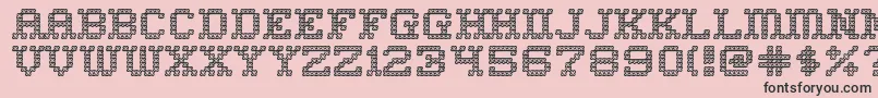 HomeSweetHomeOutline Font – Black Fonts on Pink Background