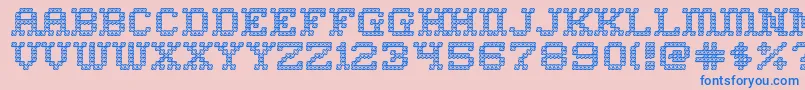 HomeSweetHomeOutline Font – Blue Fonts on Pink Background