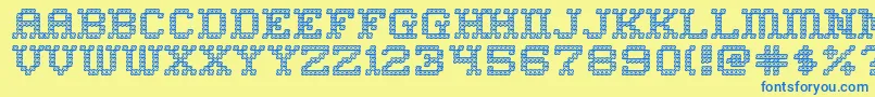 HomeSweetHomeOutline Font – Blue Fonts on Yellow Background