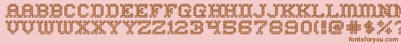 HomeSweetHomeOutline Font – Brown Fonts on Pink Background