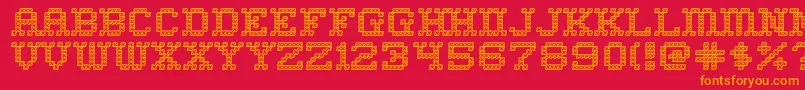 HomeSweetHomeOutline Font – Orange Fonts on Red Background