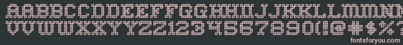 HomeSweetHomeOutline Font – Pink Fonts on Black Background