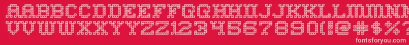 HomeSweetHomeOutline Font – Pink Fonts on Red Background