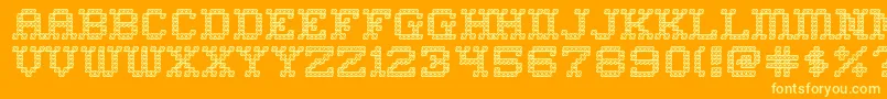 HomeSweetHomeOutline Font – Yellow Fonts on Orange Background
