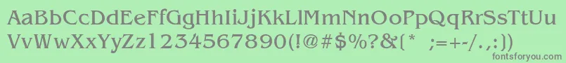 BanwicLight Font – Gray Fonts on Green Background