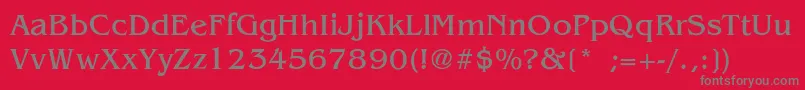 BanwicLight Font – Gray Fonts on Red Background
