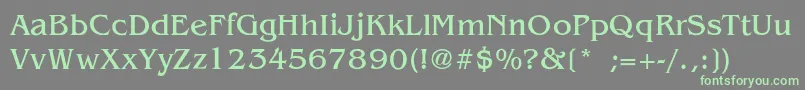 BanwicLight Font – Green Fonts on Gray Background