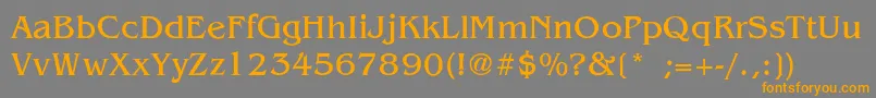 BanwicLight Font – Orange Fonts on Gray Background