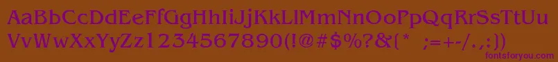 BanwicLight Font – Purple Fonts on Brown Background
