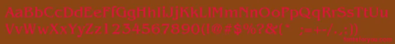 BanwicLight Font – Red Fonts on Brown Background