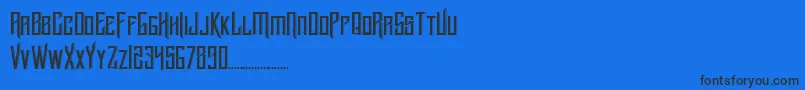 BlnkerTtf-fontti – mustat fontit sinisellä taustalla