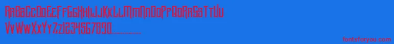 BlnkerTtf Font – Red Fonts on Blue Background