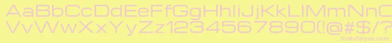 Michroma Font – Pink Fonts on Yellow Background