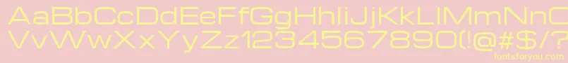 Michroma Font – Yellow Fonts on Pink Background