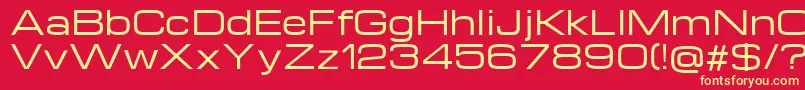 Michroma Font – Yellow Fonts on Red Background