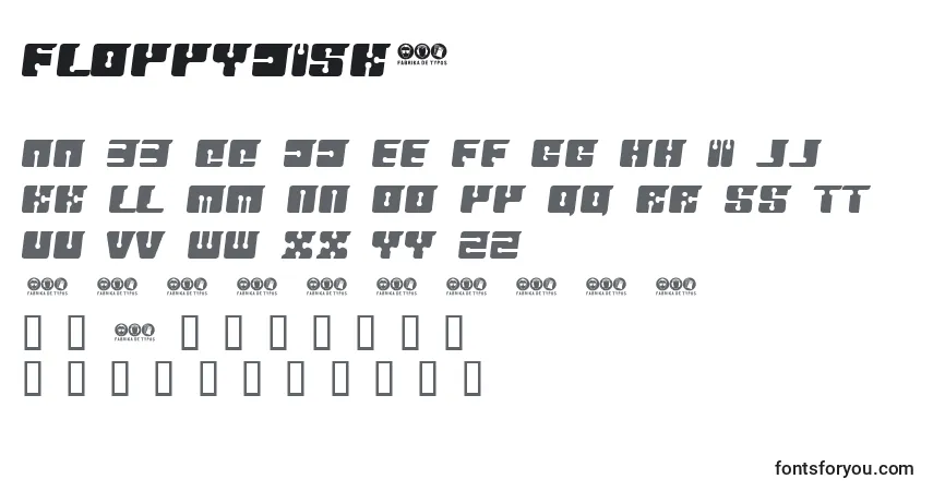 Schriftart FloppyDisk2 – Alphabet, Zahlen, spezielle Symbole
