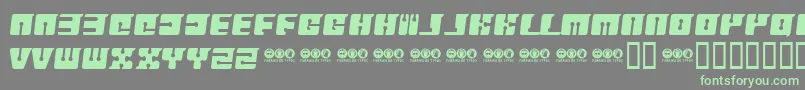 Шрифт FloppyDisk2 – зелёные шрифты на сером фоне