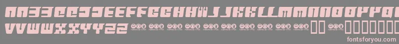 FloppyDisk2-Schriftart – Rosa Schriften auf grauem Hintergrund