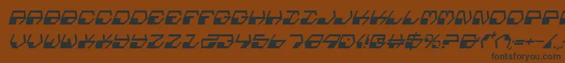 Шрифт DeranianCondensedItalic – чёрные шрифты на коричневом фоне