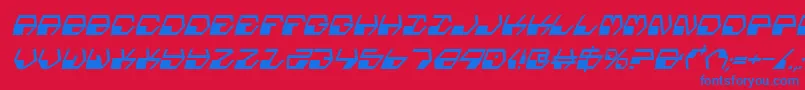 Шрифт DeranianCondensedItalic – синие шрифты на красном фоне