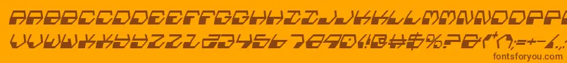 DeranianCondensedItalic Font – Brown Fonts on Orange Background