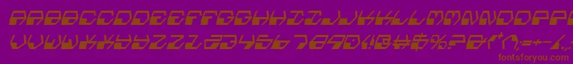 DeranianCondensedItalic Font – Brown Fonts on Purple Background