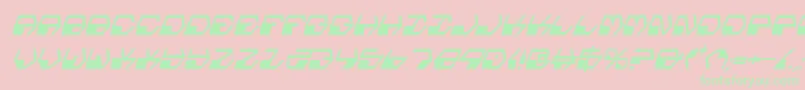 DeranianCondensedItalic Font – Green Fonts on Pink Background