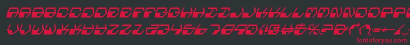 DeranianCondensedItalic Font – Red Fonts on Black Background