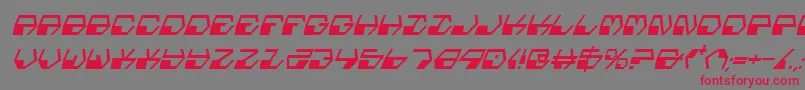 DeranianCondensedItalic Font – Red Fonts on Gray Background