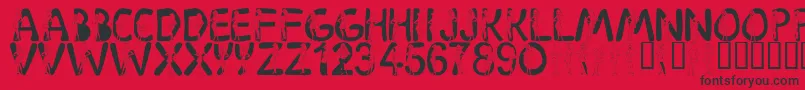 LmsDaphne Font – Black Fonts on Red Background