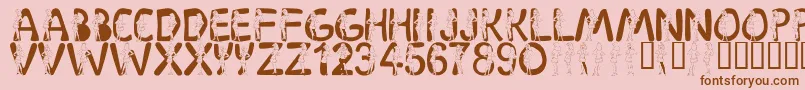 LmsDaphne Font – Brown Fonts on Pink Background