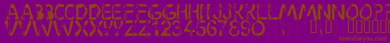 LmsDaphne Font – Brown Fonts on Purple Background