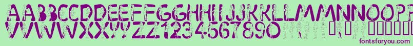 LmsDaphne Font – Purple Fonts on Green Background