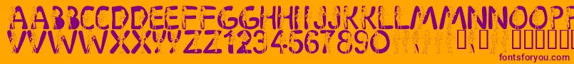 LmsDaphne Font – Purple Fonts on Orange Background