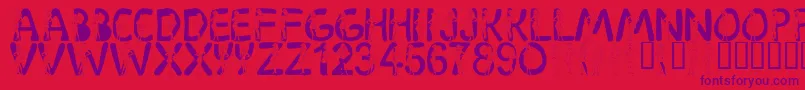 LmsDaphne Font – Purple Fonts on Red Background