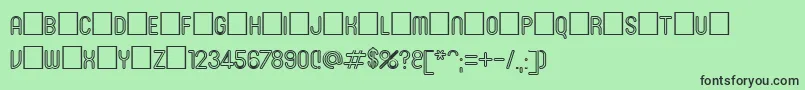 Roninset3 Font – Black Fonts on Green Background