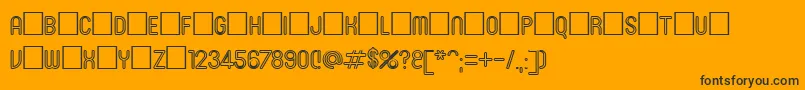 Roninset3 Font – Black Fonts on Orange Background