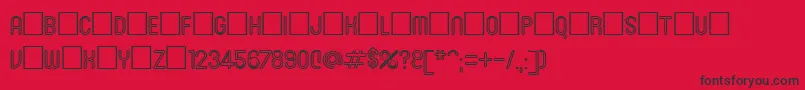 Roninset3 Font – Black Fonts on Red Background