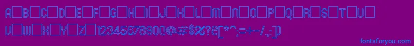 Roninset3 Font – Blue Fonts on Purple Background