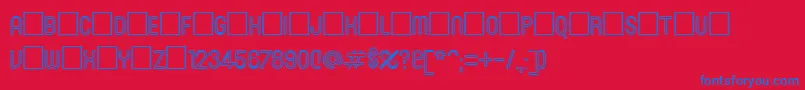 Roninset3 Font – Blue Fonts on Red Background