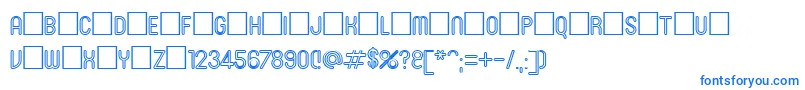 フォントRoninset3 – 白い背景に青い文字