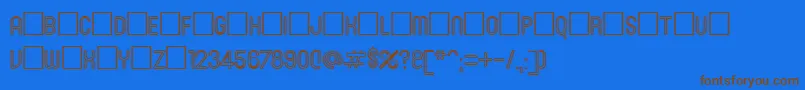 Roninset3 Font – Brown Fonts on Blue Background