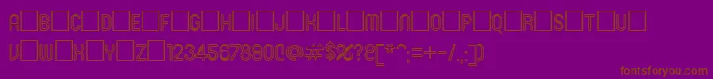 Roninset3-Schriftart – Braune Schriften auf violettem Hintergrund