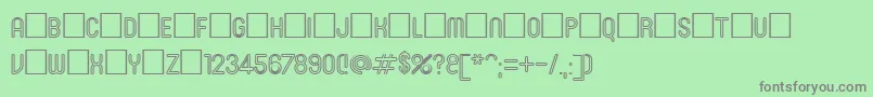 Roninset3 Font – Gray Fonts on Green Background