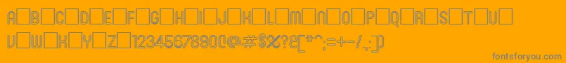 Roninset3 Font – Gray Fonts on Orange Background