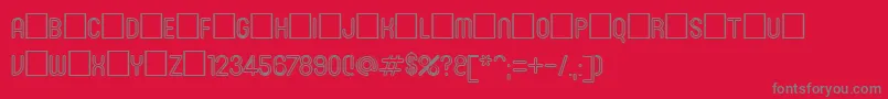 Roninset3 Font – Gray Fonts on Red Background