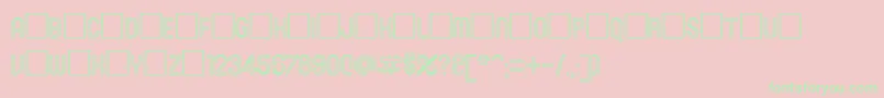 Roninset3 Font – Green Fonts on Pink Background