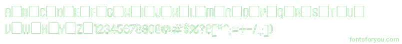 Roninset3 Font – Green Fonts on White Background